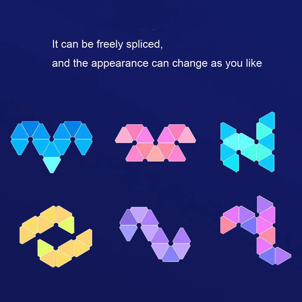 kwantowy trójkątny panel świetlny led RGB,Wi-Fi